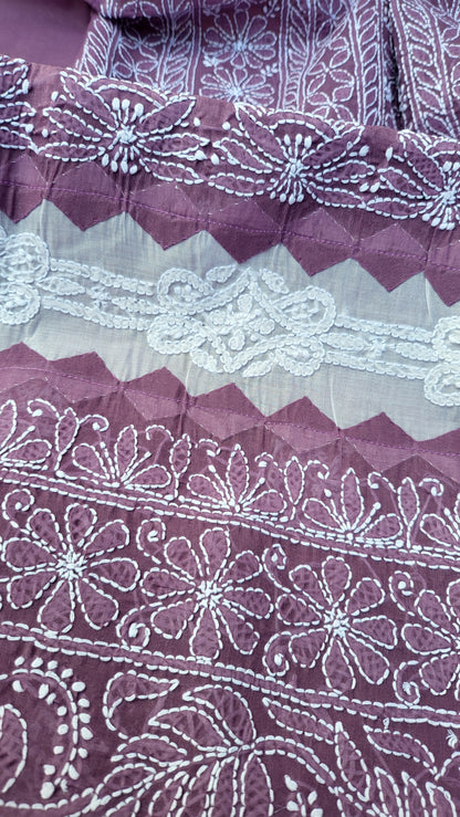 Chikankari shirt : Hand Embroidered