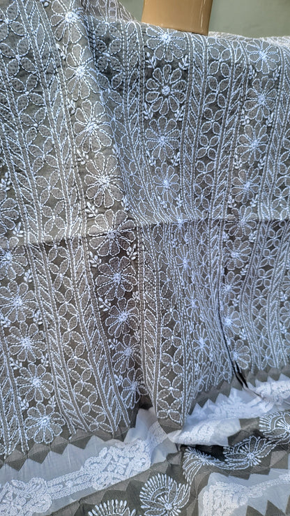 Chikankari shirt  : Hand Embroidered