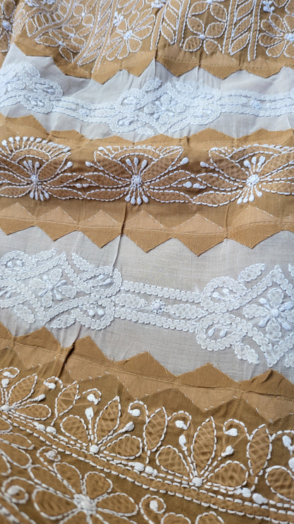 Chikankari shirt : Hand Embroidered