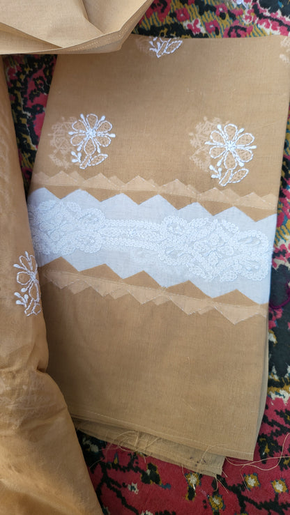 Chikankari shirt : Hand Embroidered