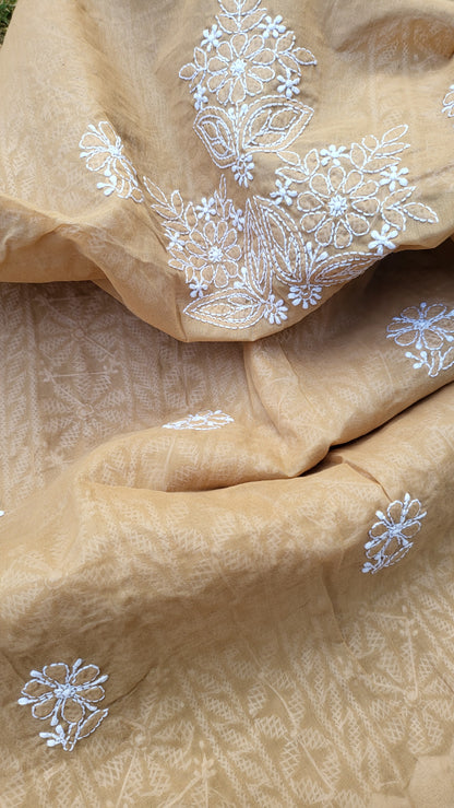 Chikankari shirt : Hand Embroidered