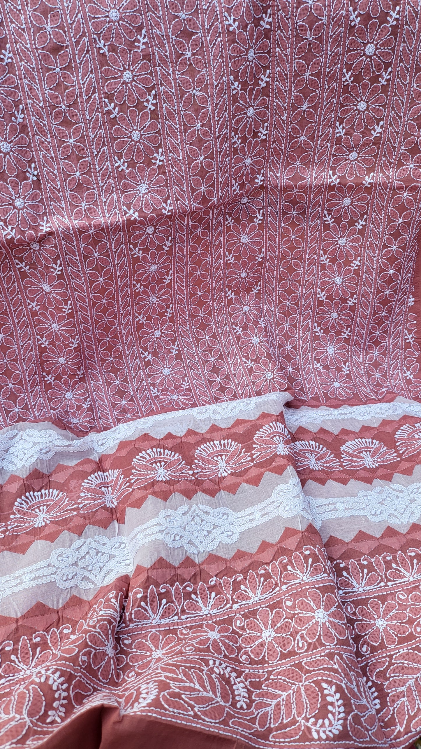Chikankari shirt : Hand Embroidered