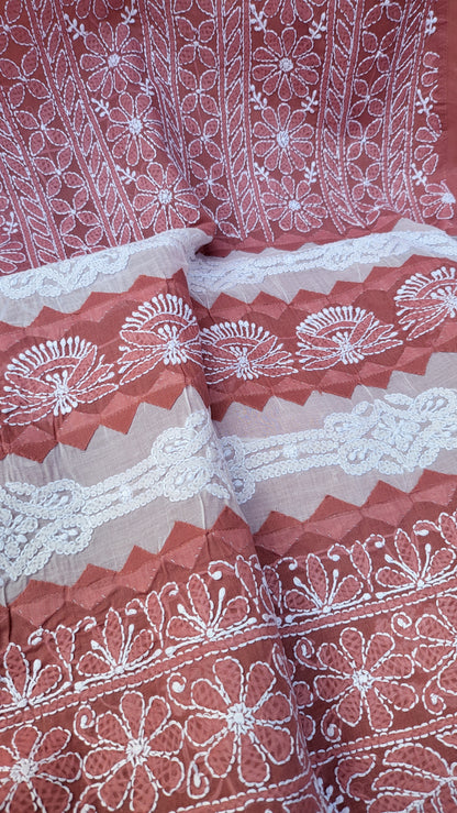 Chikankari shirt : Hand Embroidered