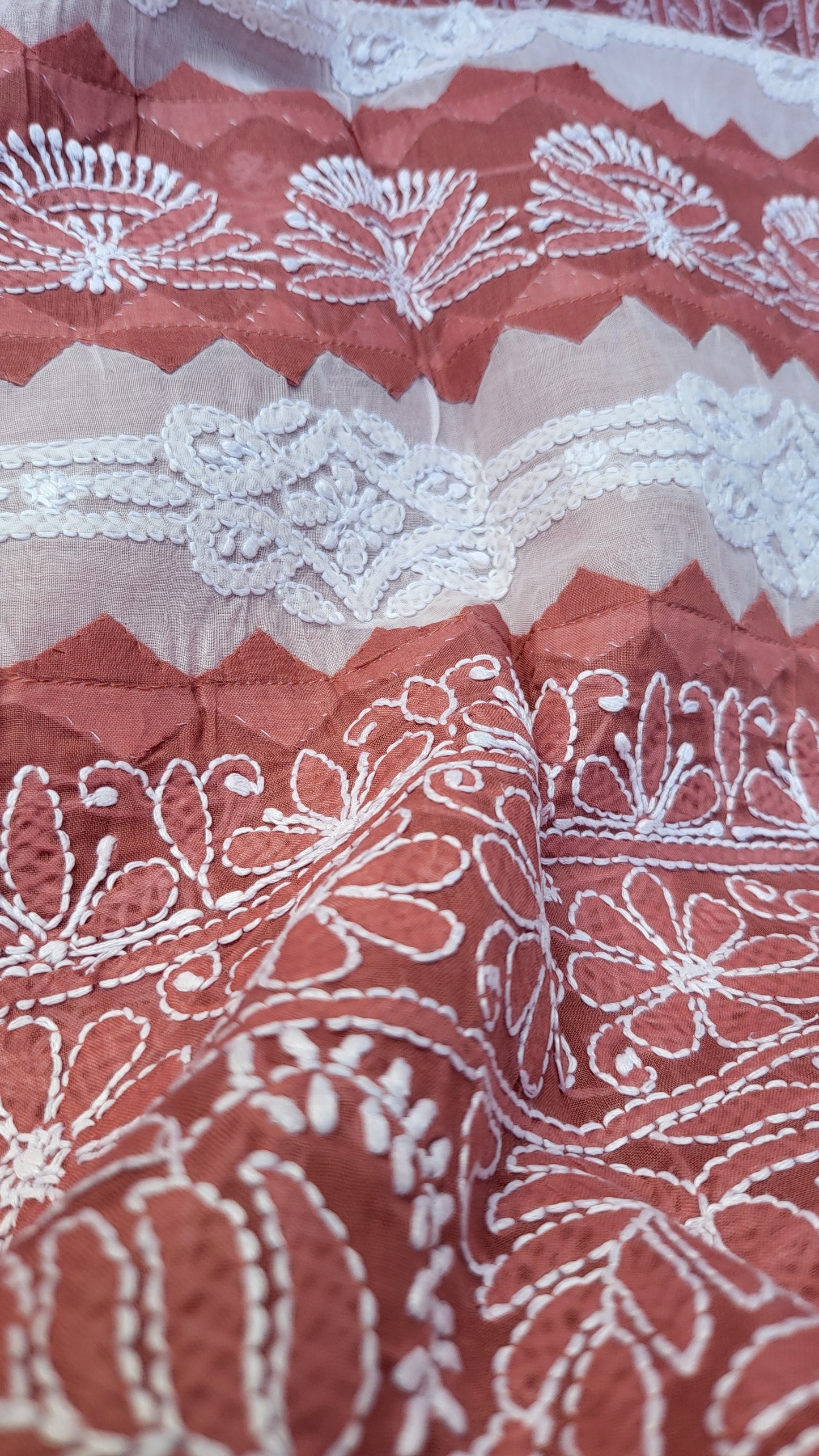 Chikankari shirt : Hand Embroidered