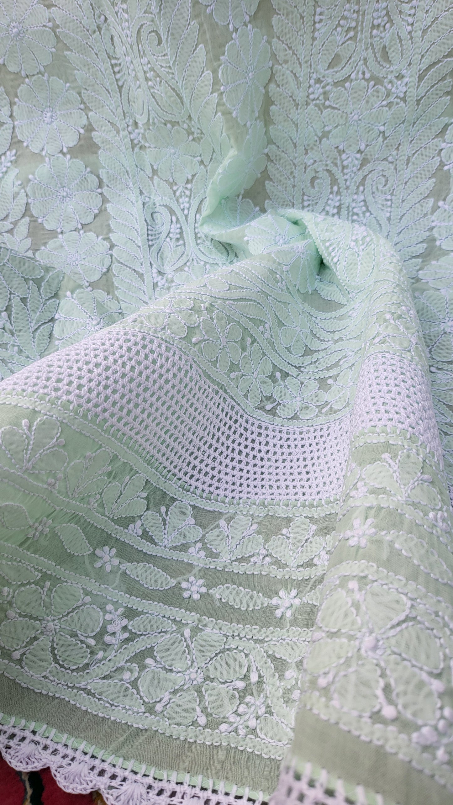 Chikankari shirt: Hand Embroidered