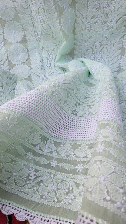 Chikankari shirt: Hand Embroidered