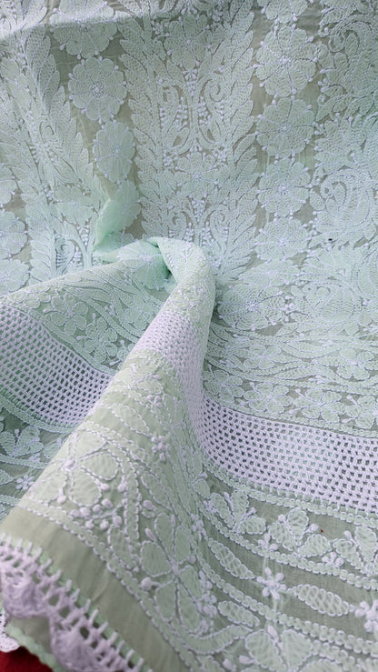 Chikankari shirt: Hand Embroidered