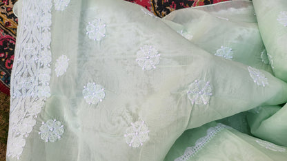 Chikankari shirt: Hand Embroidered