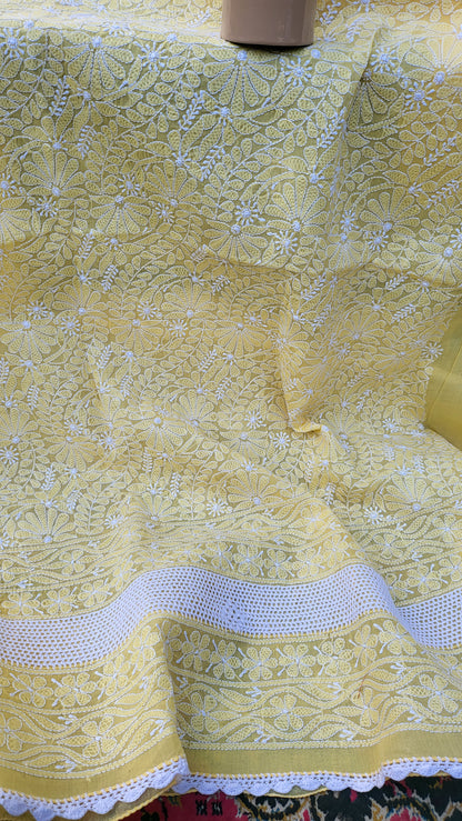Chikankari shirt : Hand Embroidered