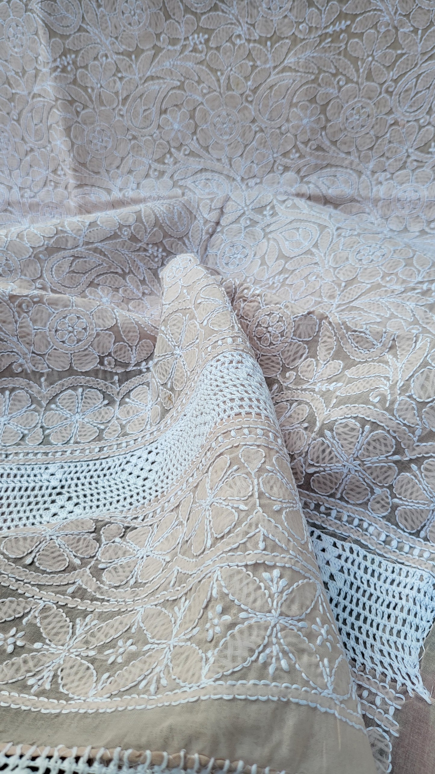 Chikankari shirt : Hand Embroidered