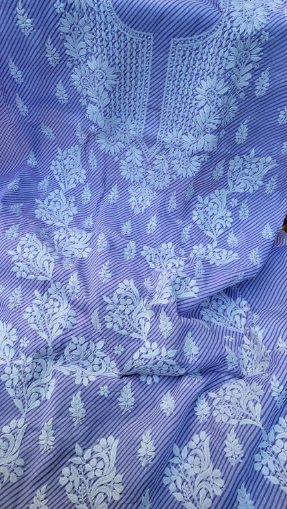 Chikankari shirt : Hand Embroidered