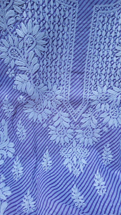Chikankari shirt : Hand Embroidered