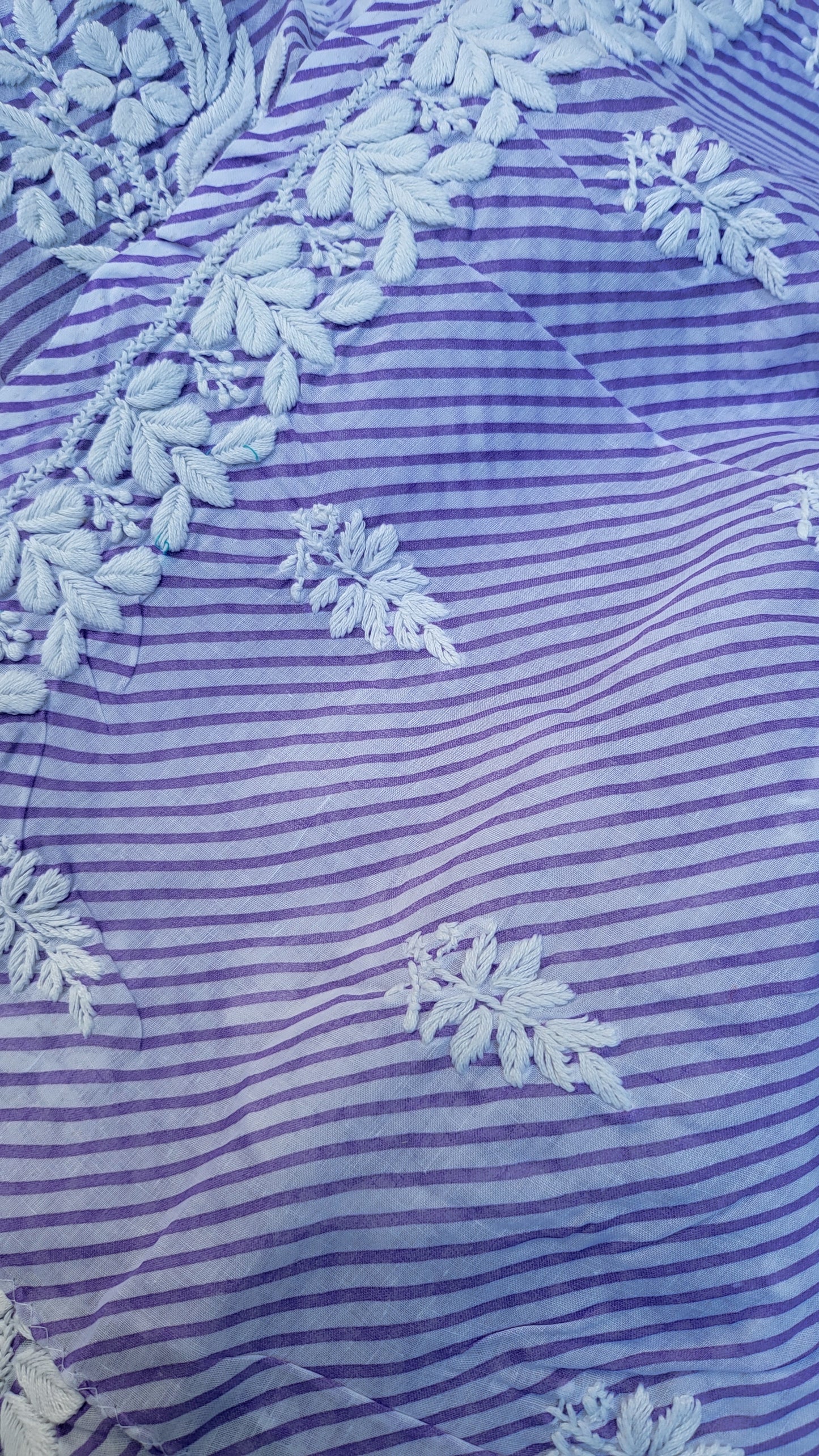 Chikankari shirt : Hand Embroidered