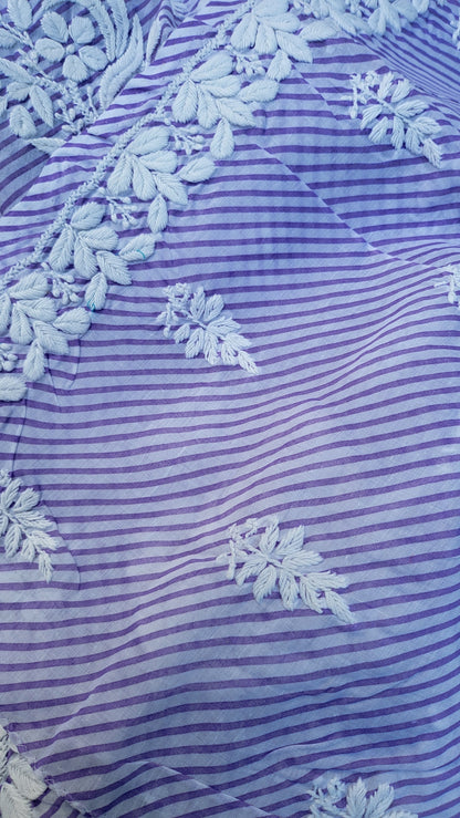 Chikankari shirt : Hand Embroidered