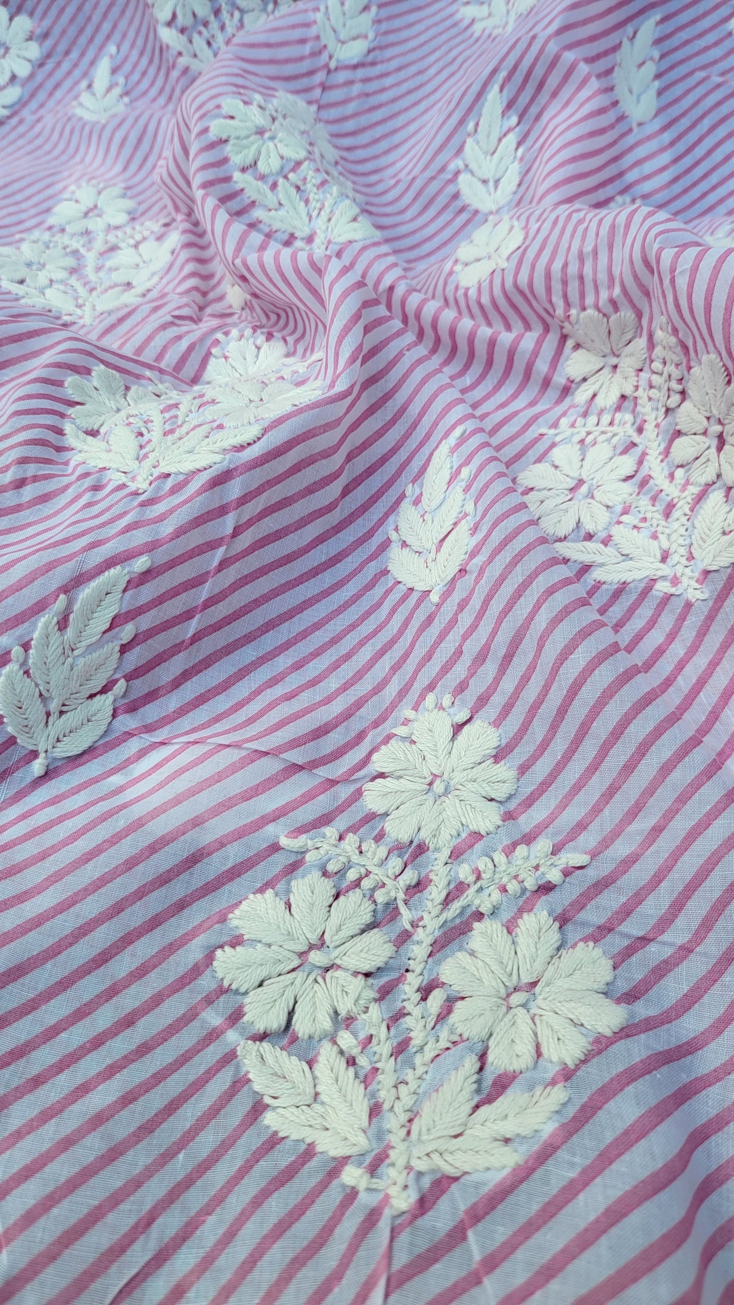 Chikankari shirt : Hand Embroidered