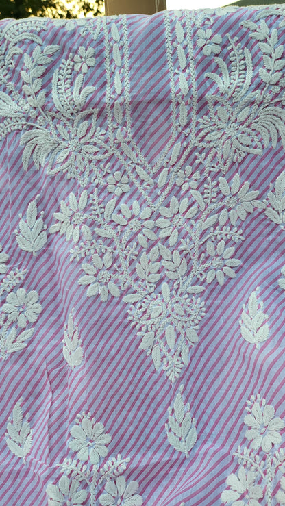 Chikankari shirt : Hand Embroidered