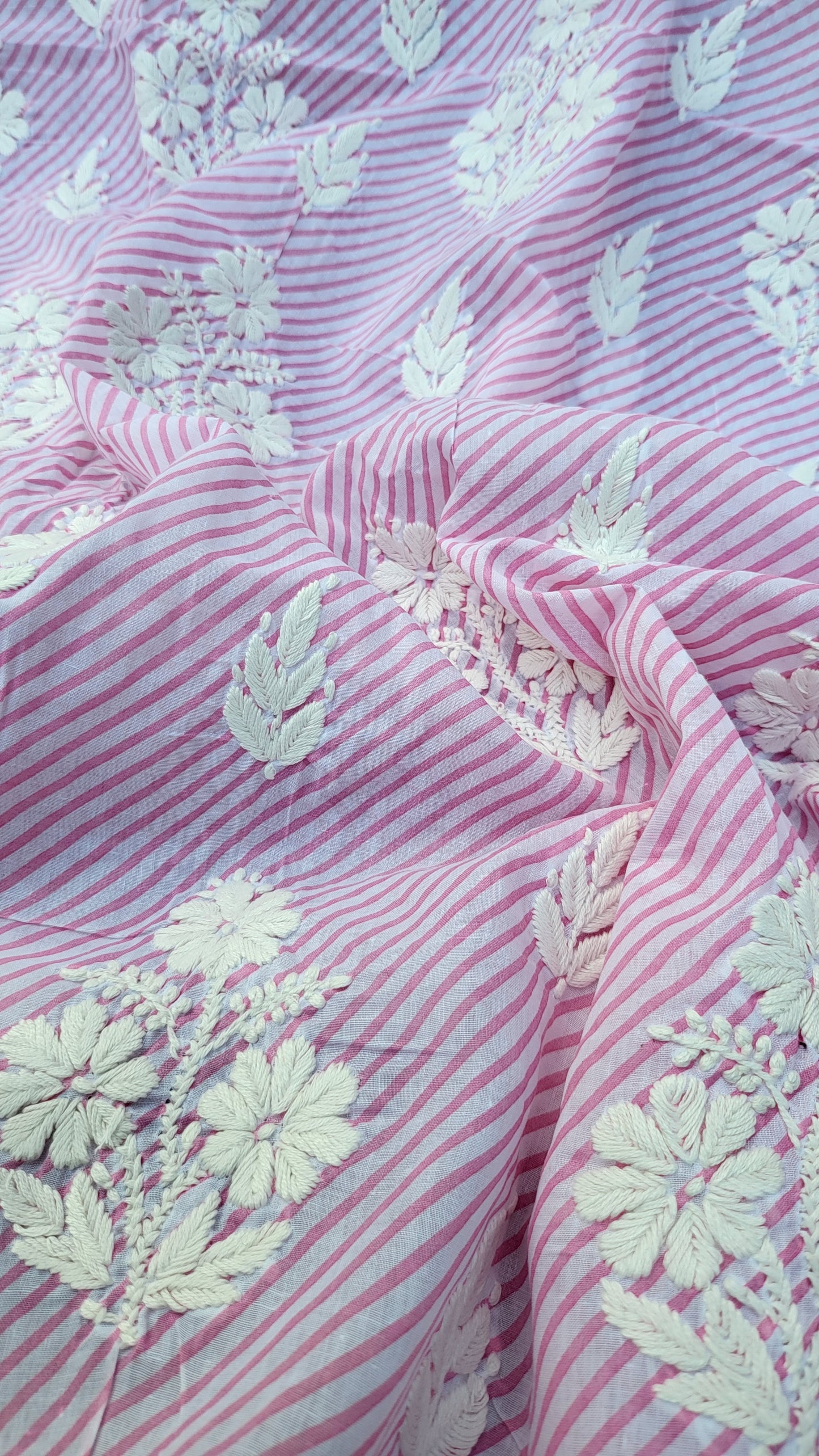 Chikankari shirt : Hand Embroidered