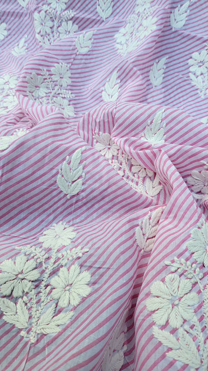 Chikankari shirt : Hand Embroidered