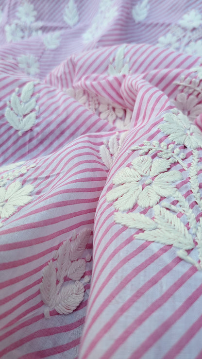 Chikankari shirt : Hand Embroidered