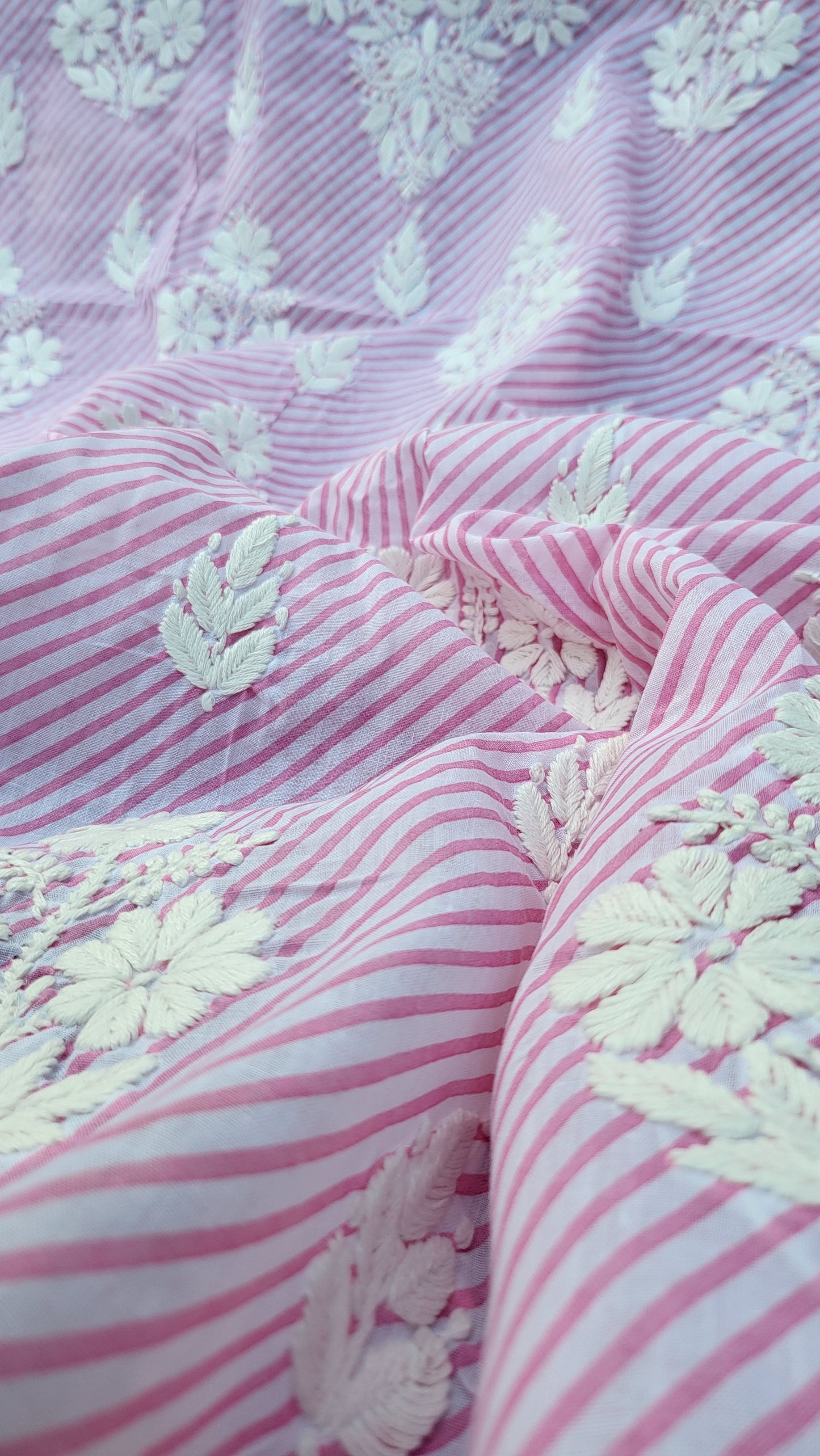 Chikankari shirt : Hand Embroidered