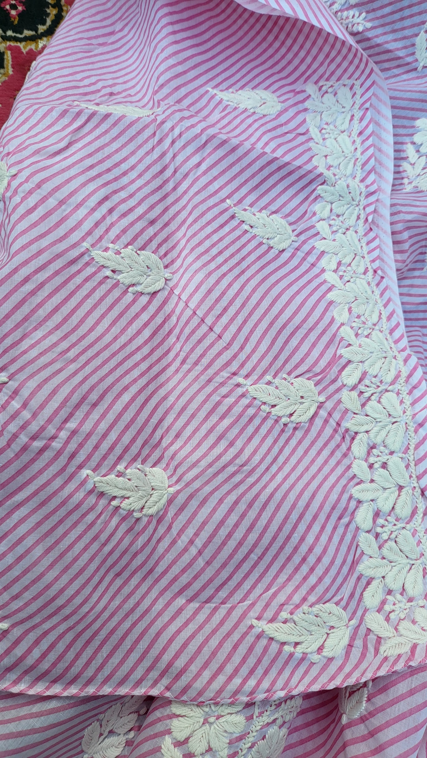 Chikankari shirt : Hand Embroidered