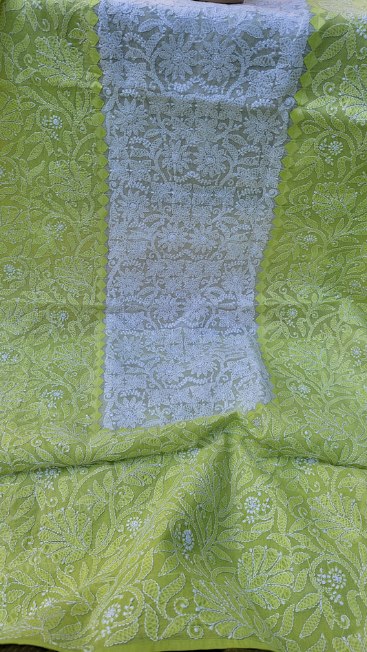 Chikankari shirt : Hand Embroidered