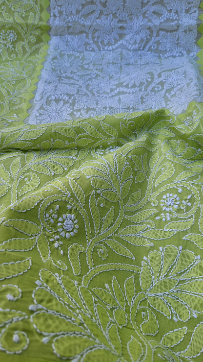 Chikankari shirt : Hand Embroidered