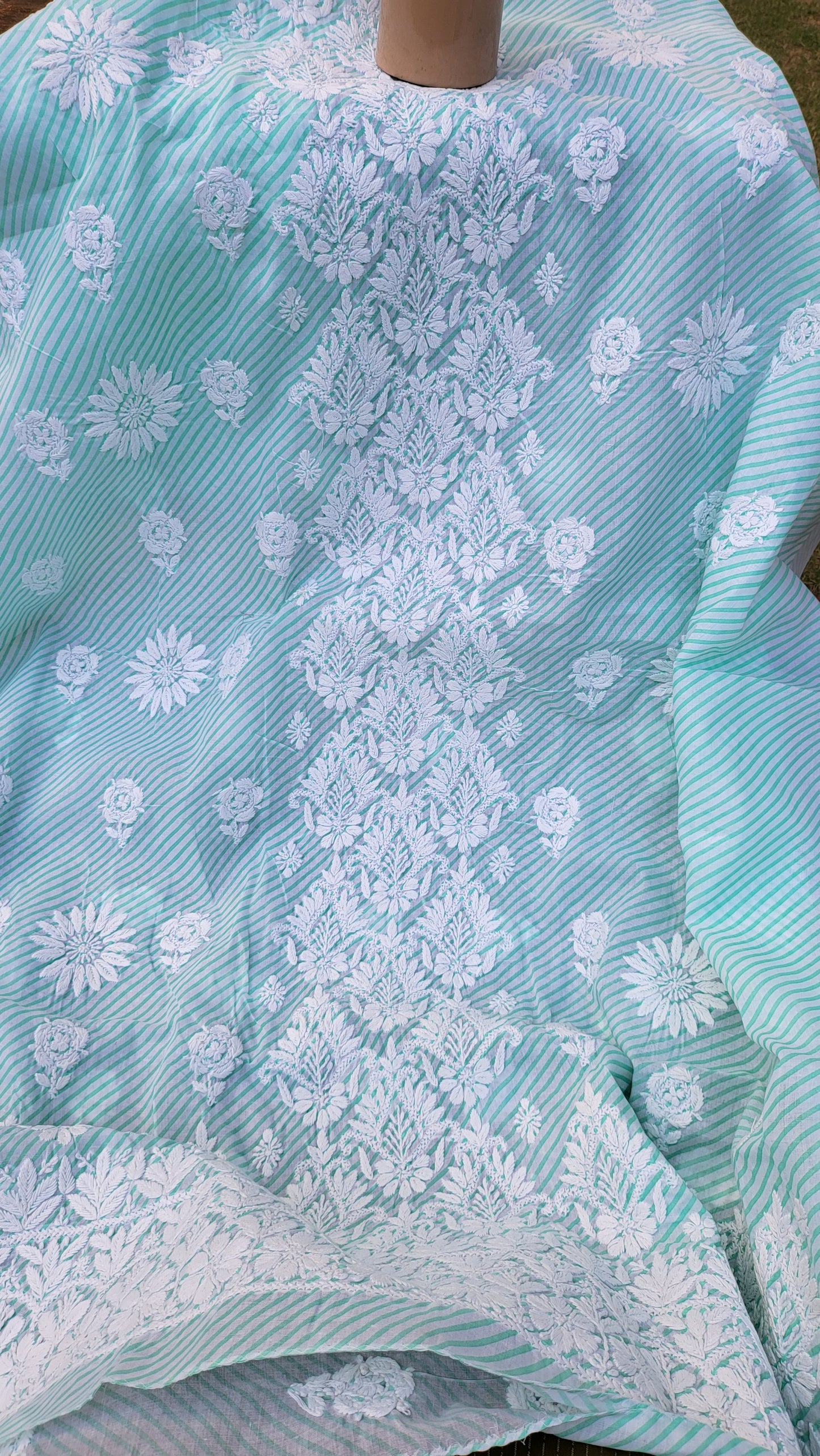 Chikankari shirt : Hand Embroidered