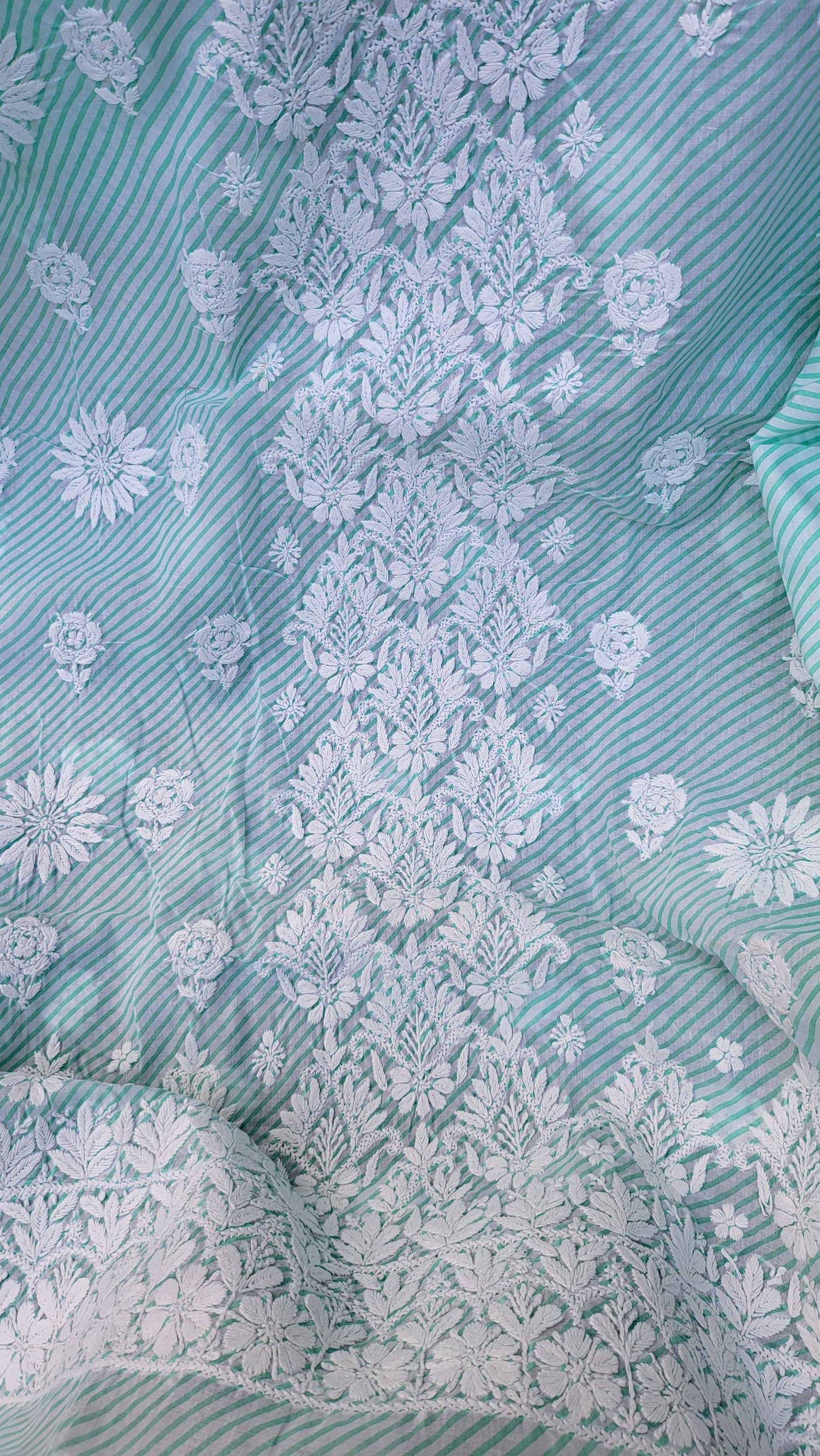 Chikankari shirt : Hand Embroidered