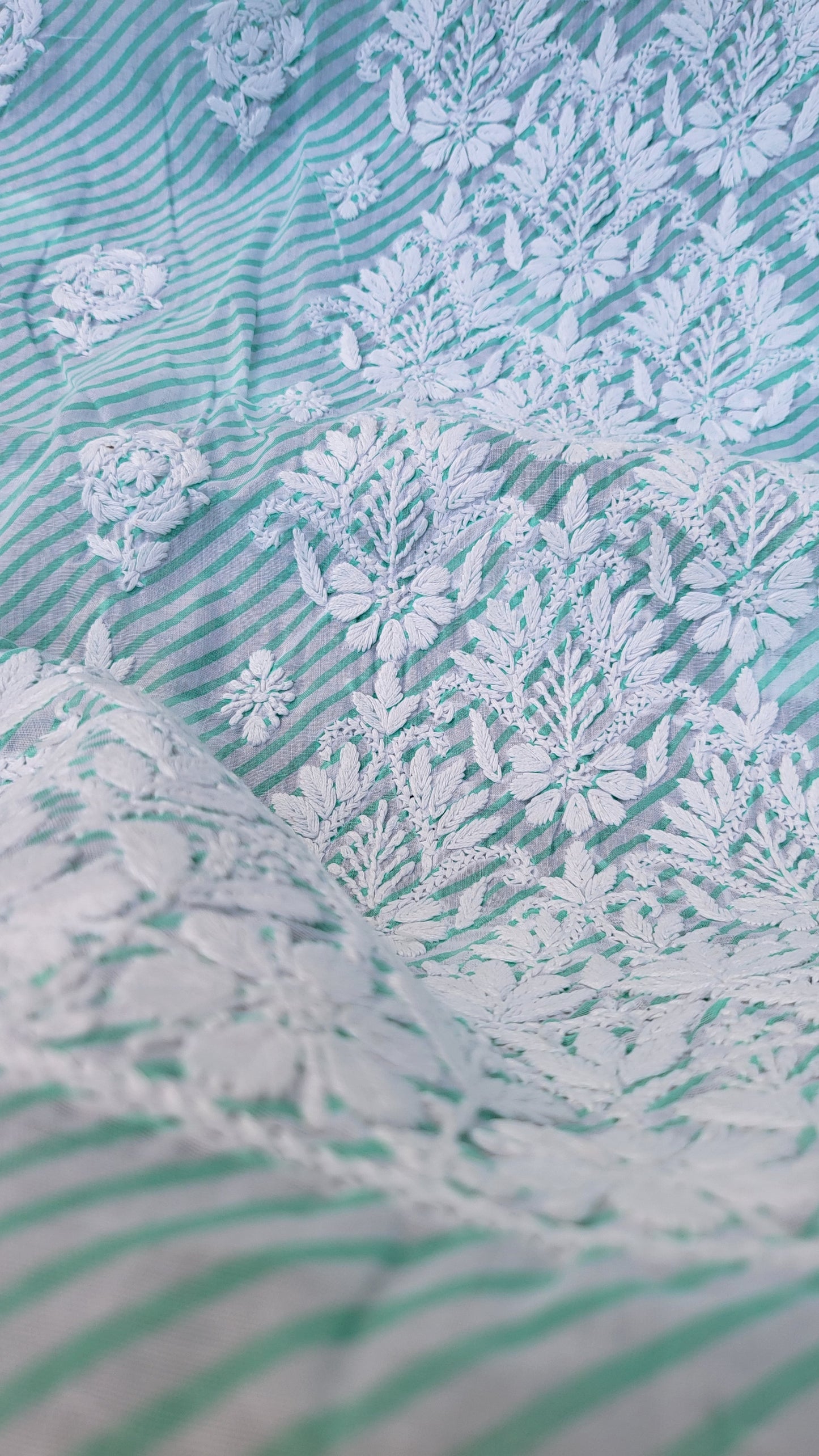 Chikankari shirt : Hand Embroidered