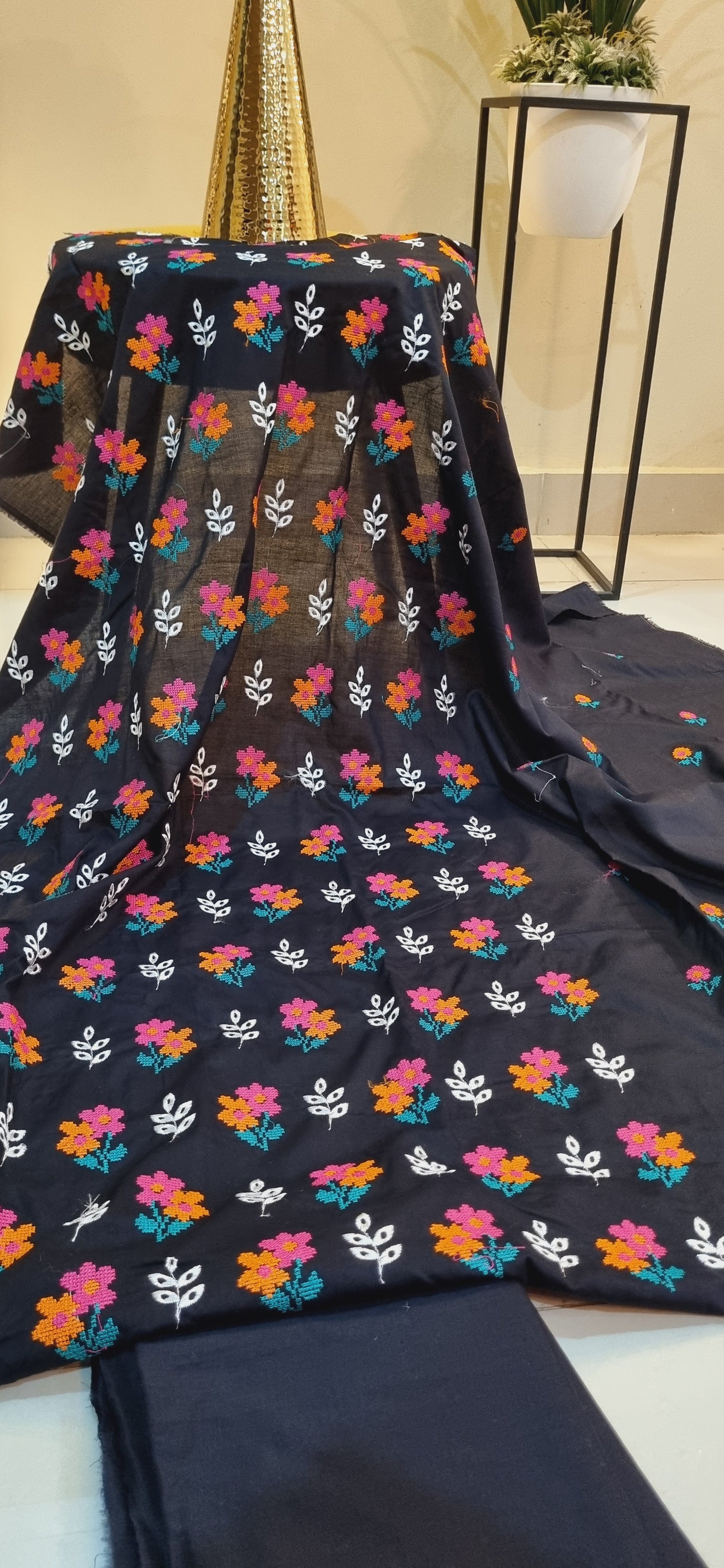 Lawn embroidered two piece