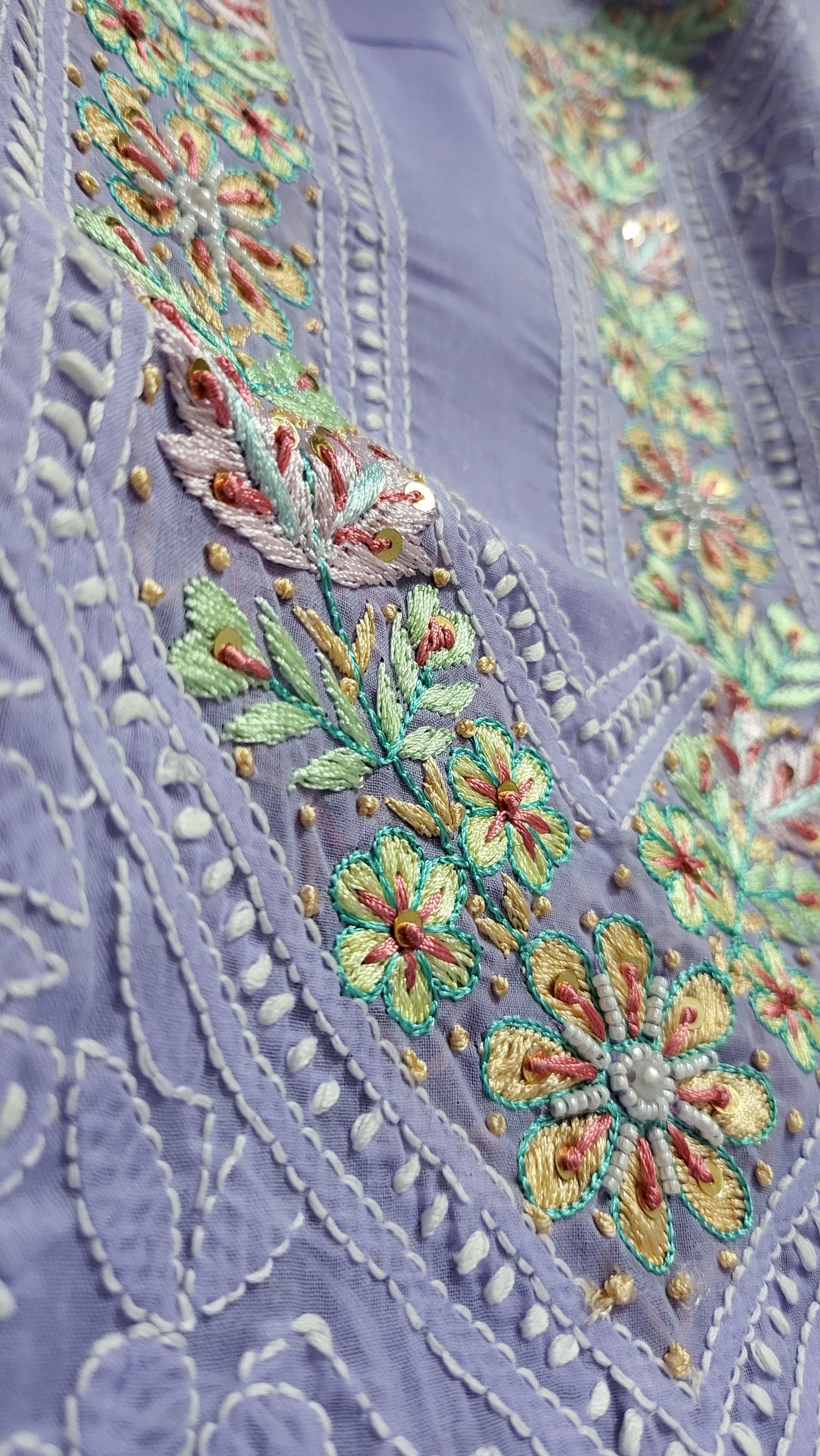 Chikankari shirt : parsi gara
