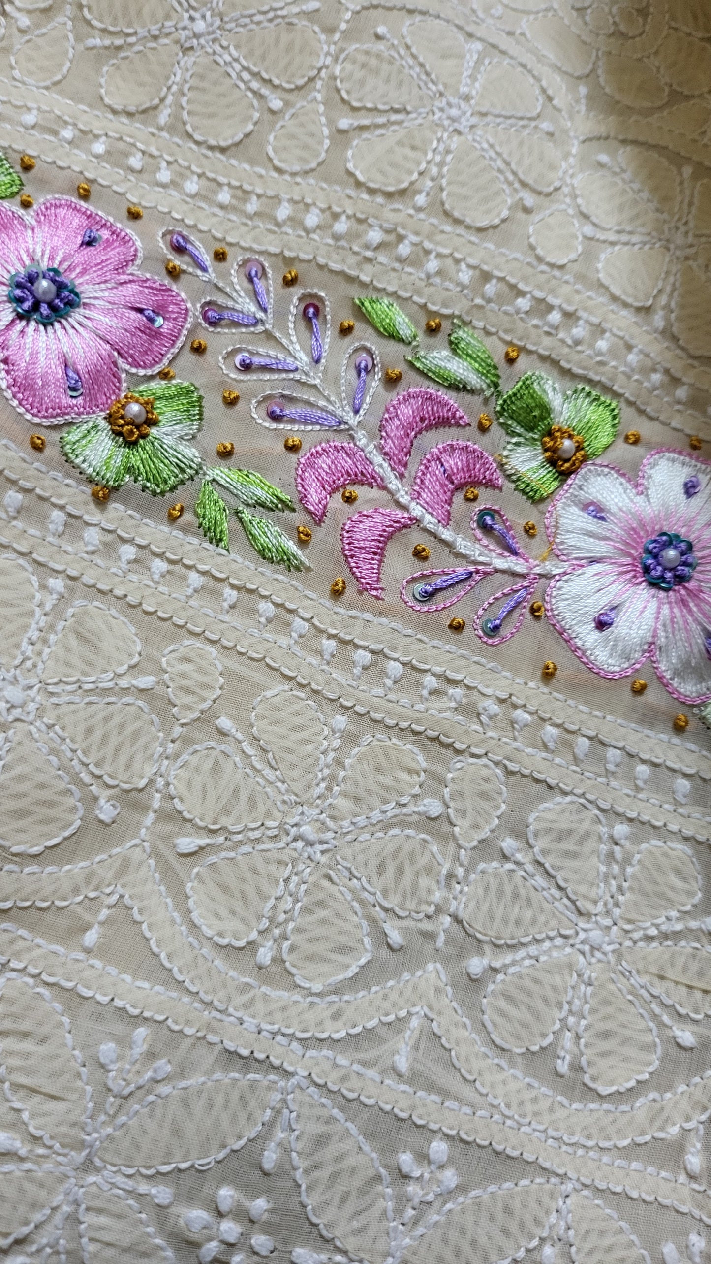 Chikankari shirt : parsi gara