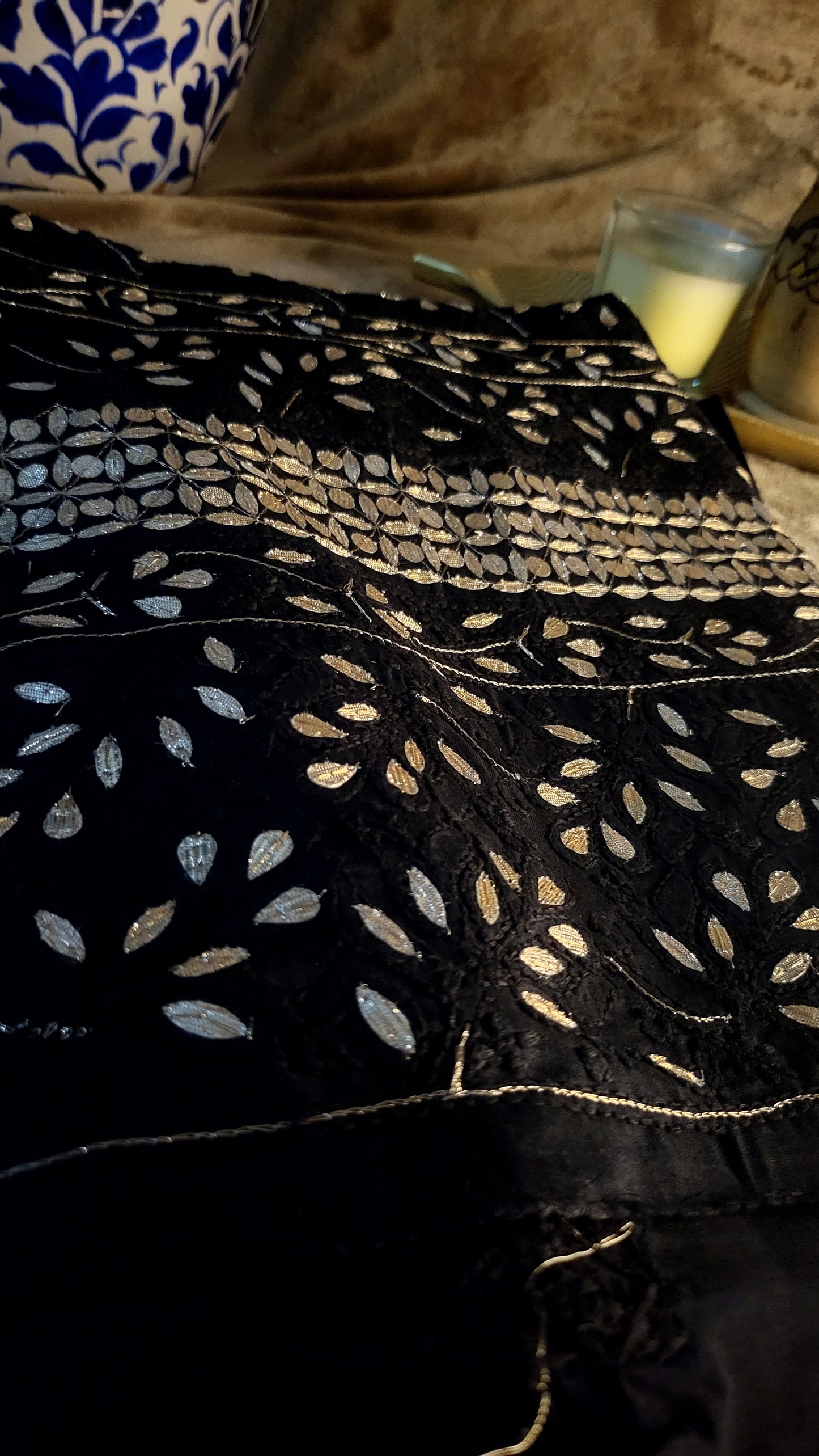 Chikankari shirt : gota work