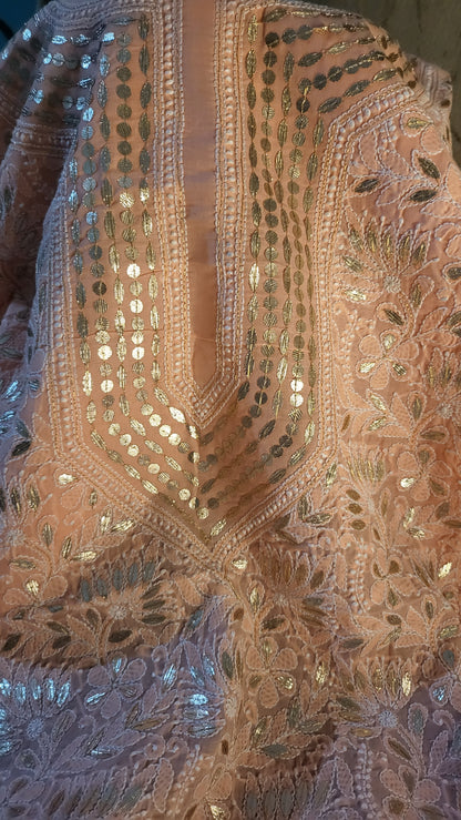 Chikankari shirt : gota work