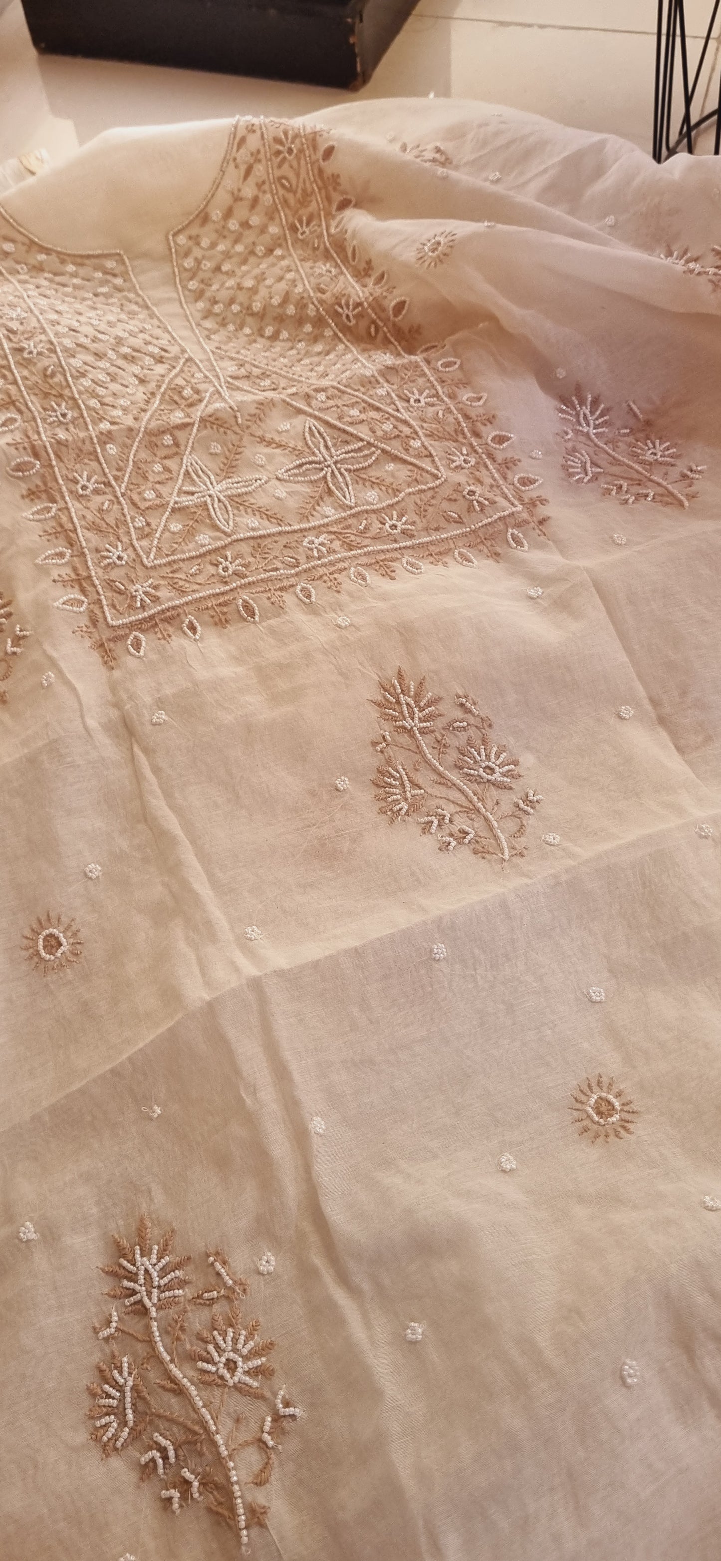 Mul chanderi formal suit
