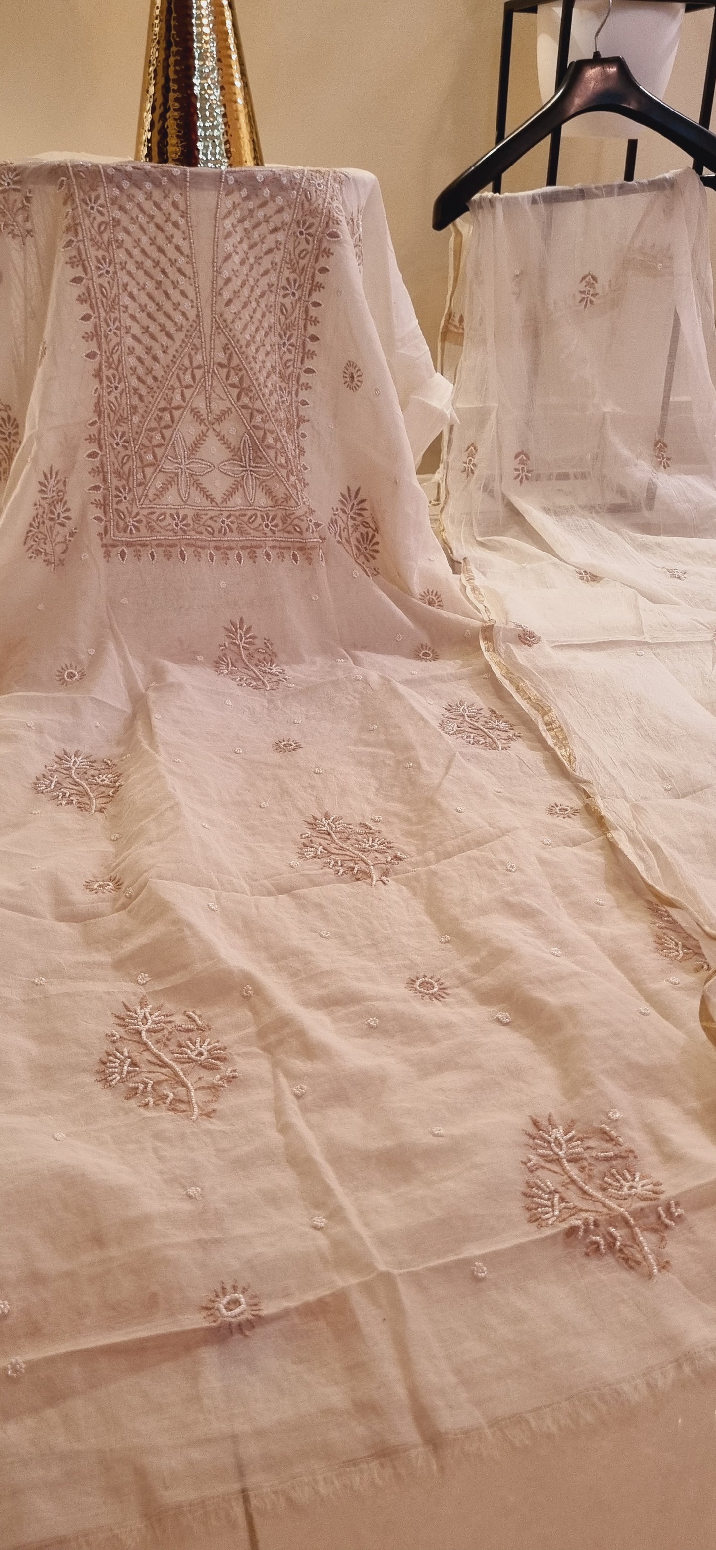 Mul chanderi formal suit