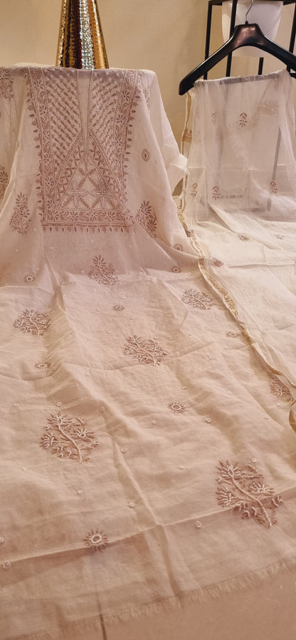 Mul chanderi formal suit