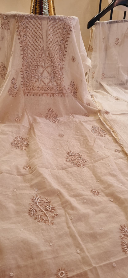 Mul chanderi formal suit