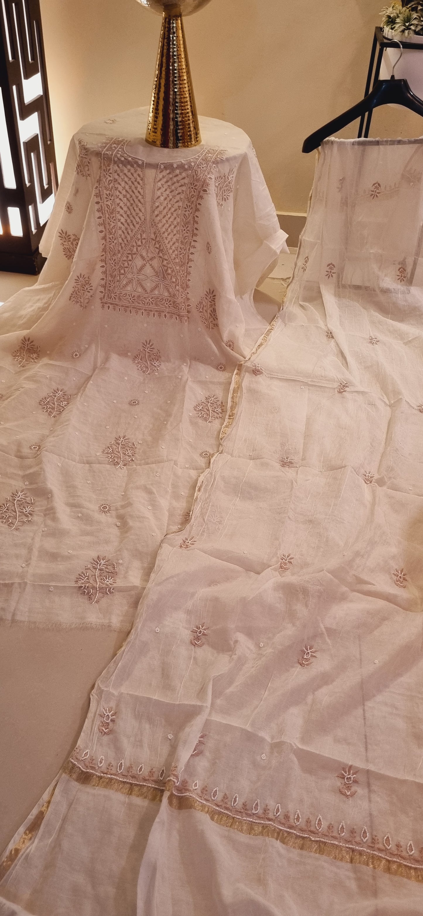 Mul chanderi formal suit