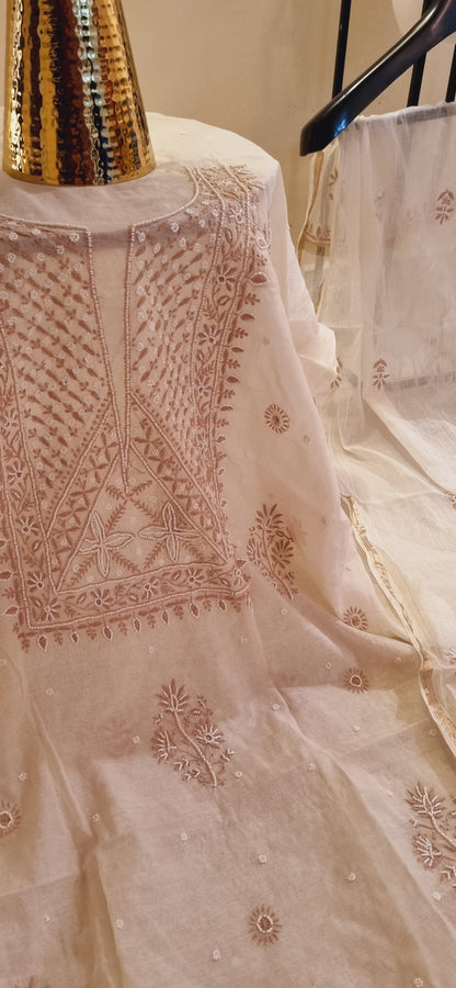 Mul chanderi formal suit