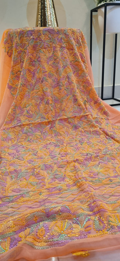 Chikankari georgete shirt piece