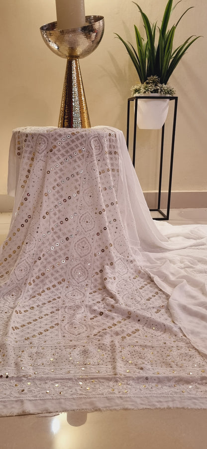 Kamdani chikankari formal suit