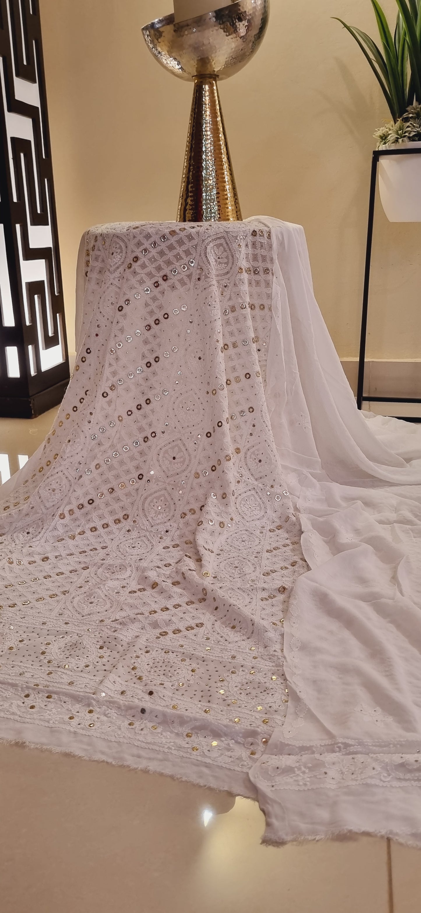 Kamdani chikankari formal suit