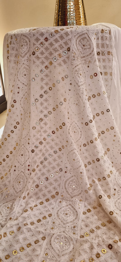 Kamdani chikankari formal suit