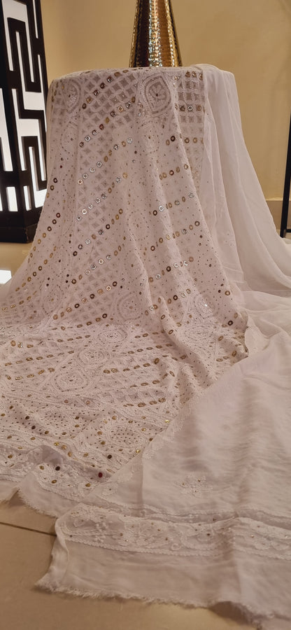 Kamdani chikankari formal suit