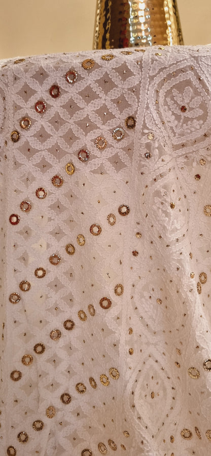 Kamdani chikankari formal suit