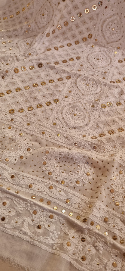 Kamdani chikankari formal suit