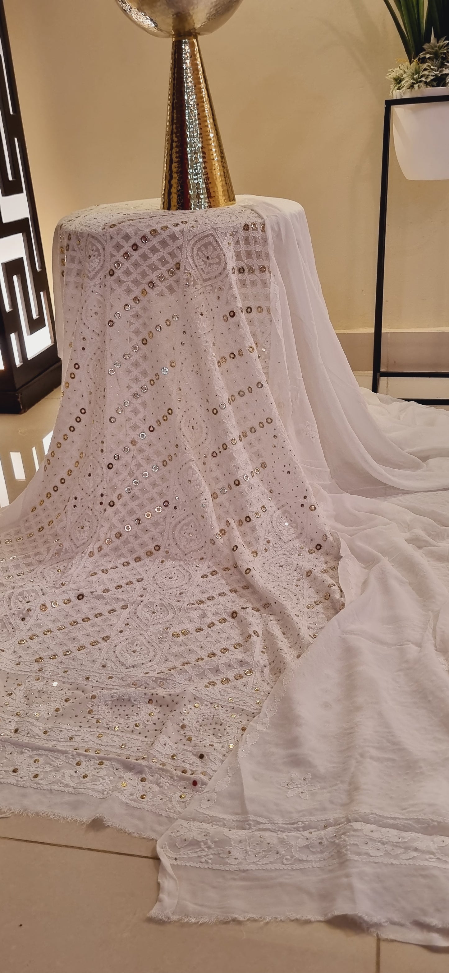 Kamdani chikankari formal suit