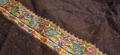 Chikankari shirt with kalamkar border